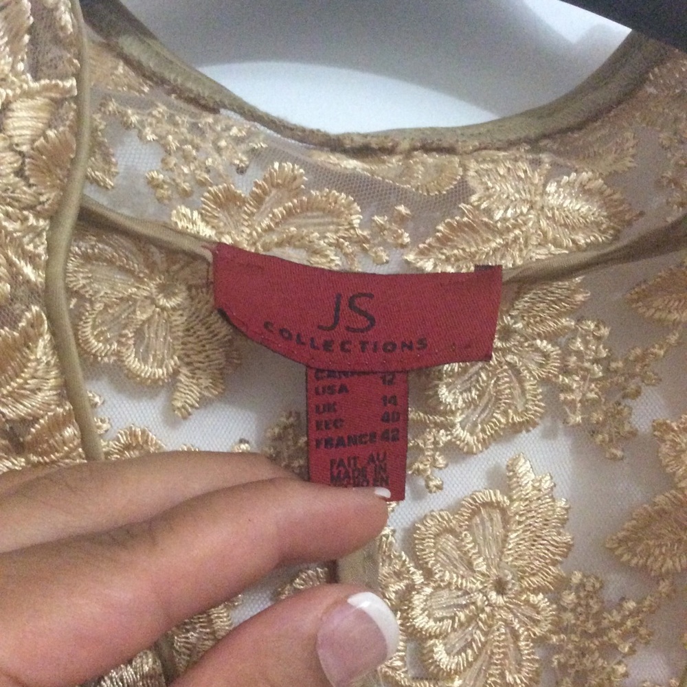 Gold beaded jacket size 12 - Picture 2 of 3